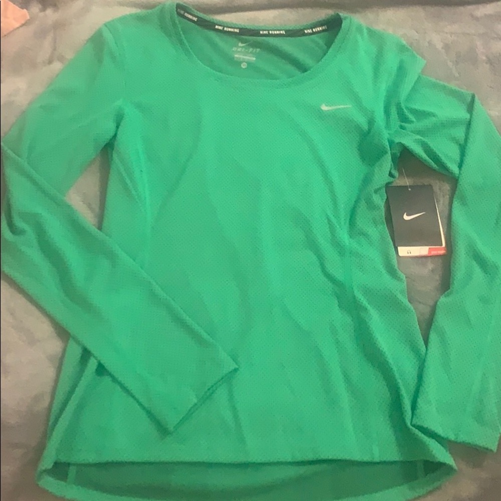 NWT Green Nike Dri-Fit Long Sleeve